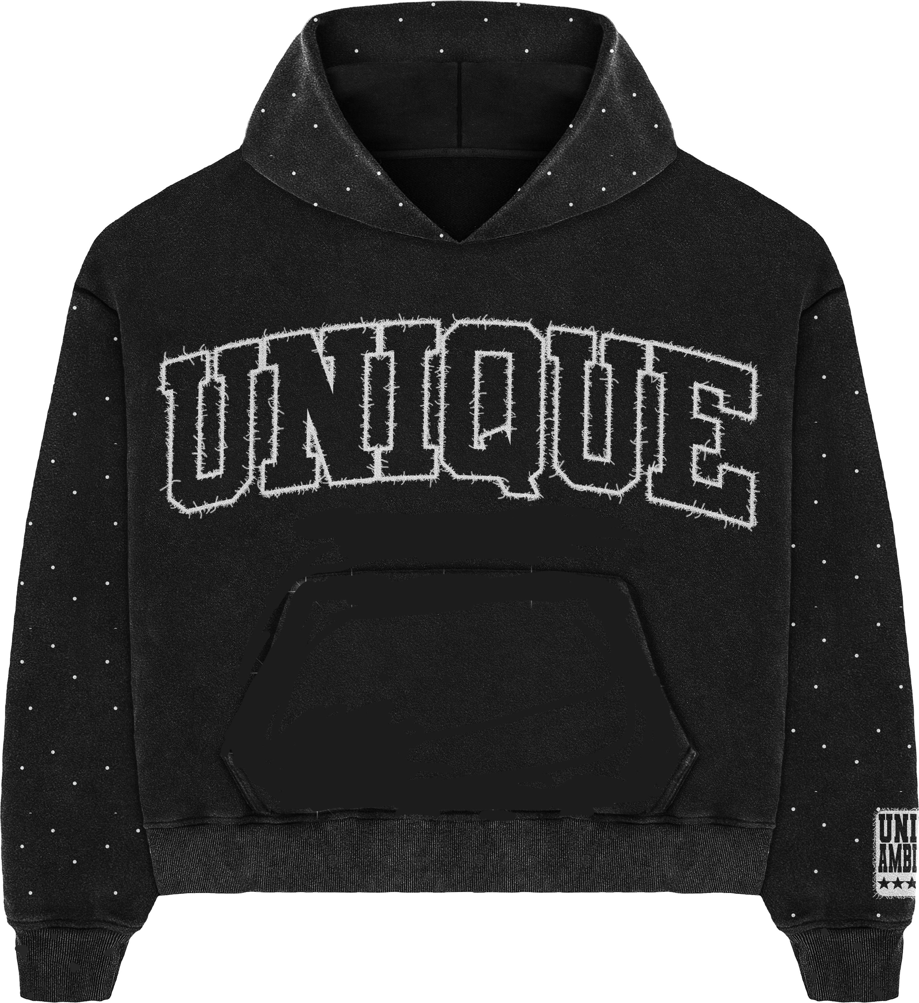 Unique Rhinestone Hoodie