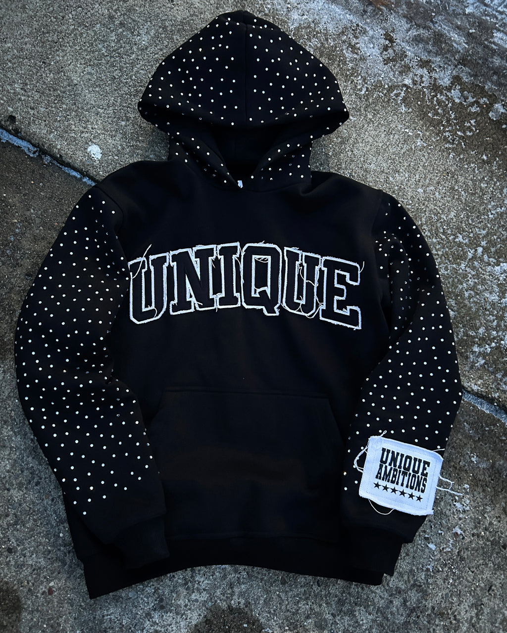Unique Rhinestone Hoodie
