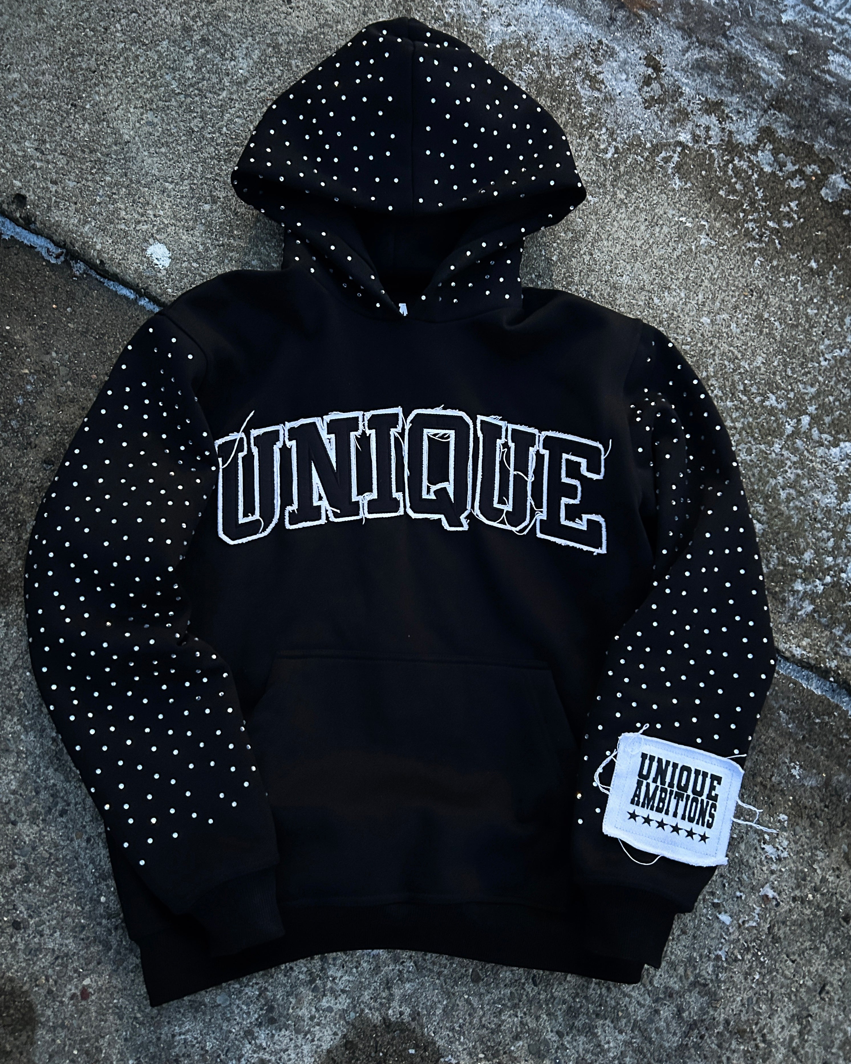 Unique Rhinestone Hoodie