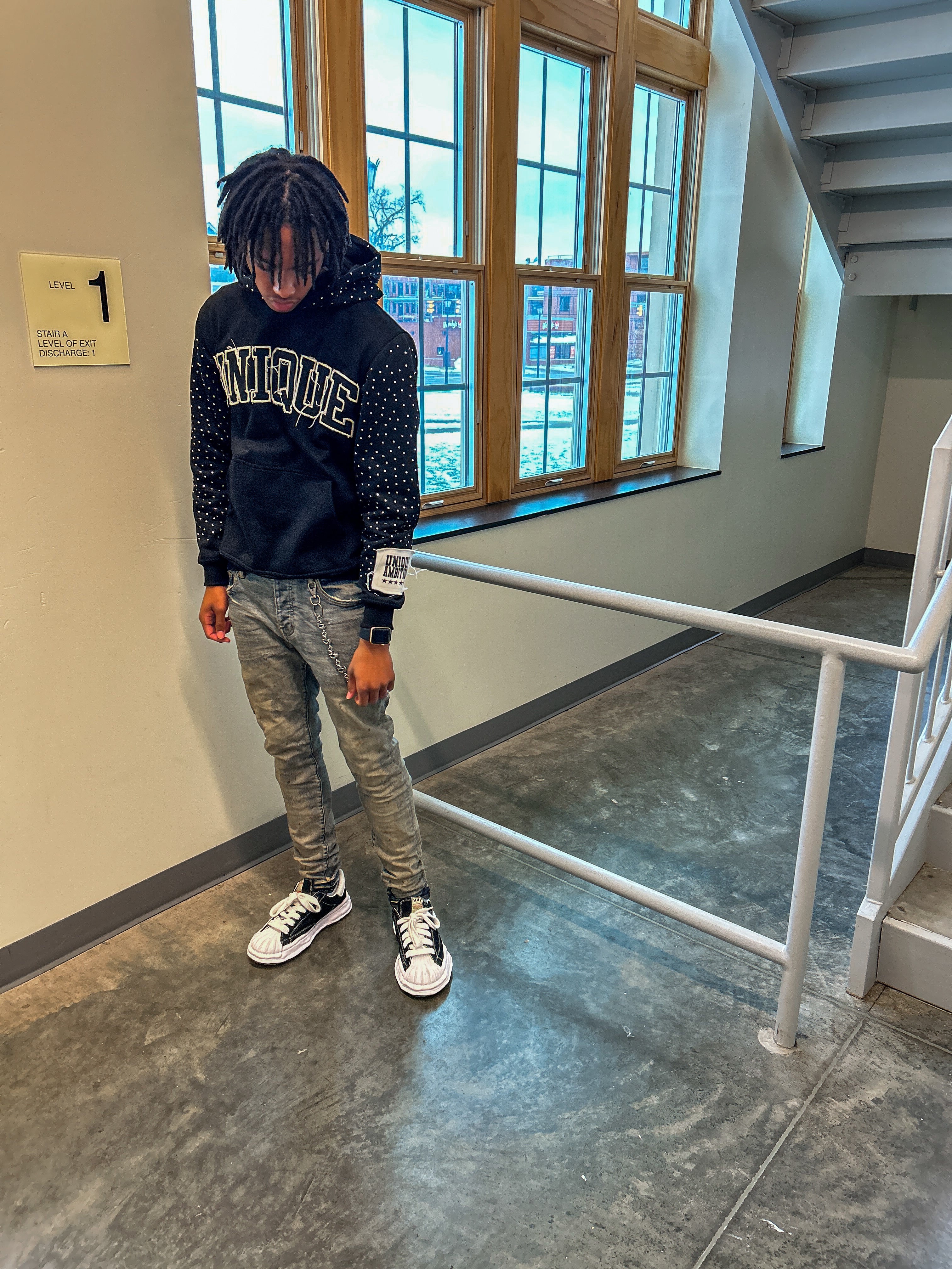 Unique Rhinestone Hoodie